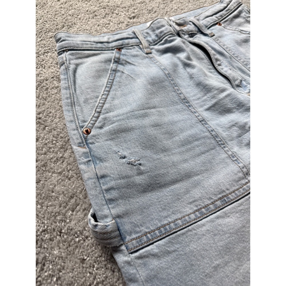 Daze Denim Jeans Sz 30 Blue High Rise Wide Leg Cargo Hippie Grunge Y2K 32" x 30" - Picture 3 of 7